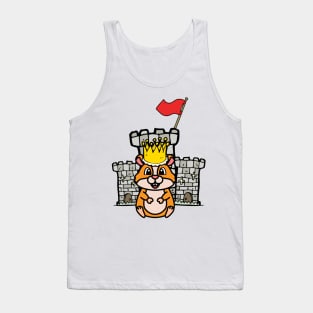 Cute orange hamster is king of the castle Tank Top